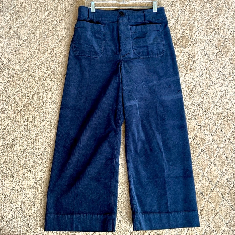 Maeve Colette Wide Leg Cropped Corduroy
